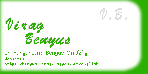 virag benyus business card